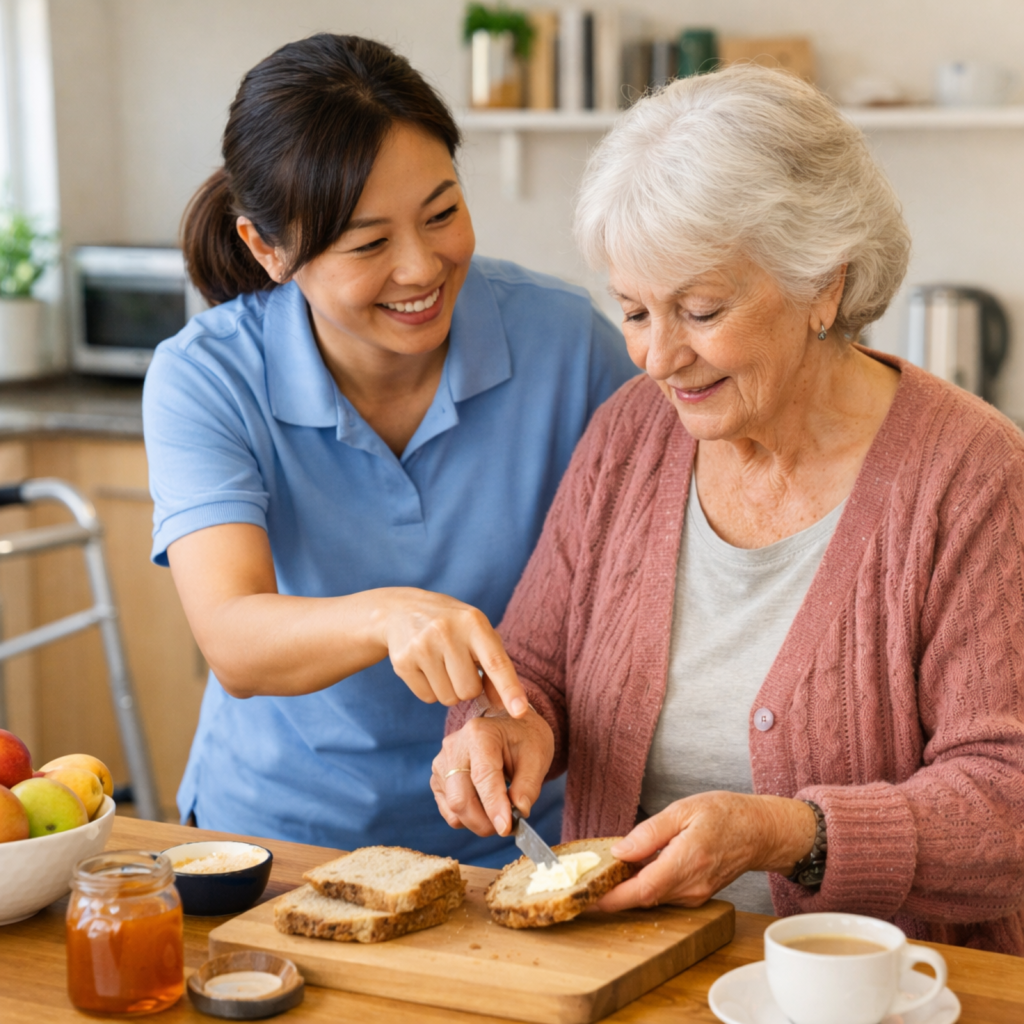 Aide à domicile incitant l'autonomie
